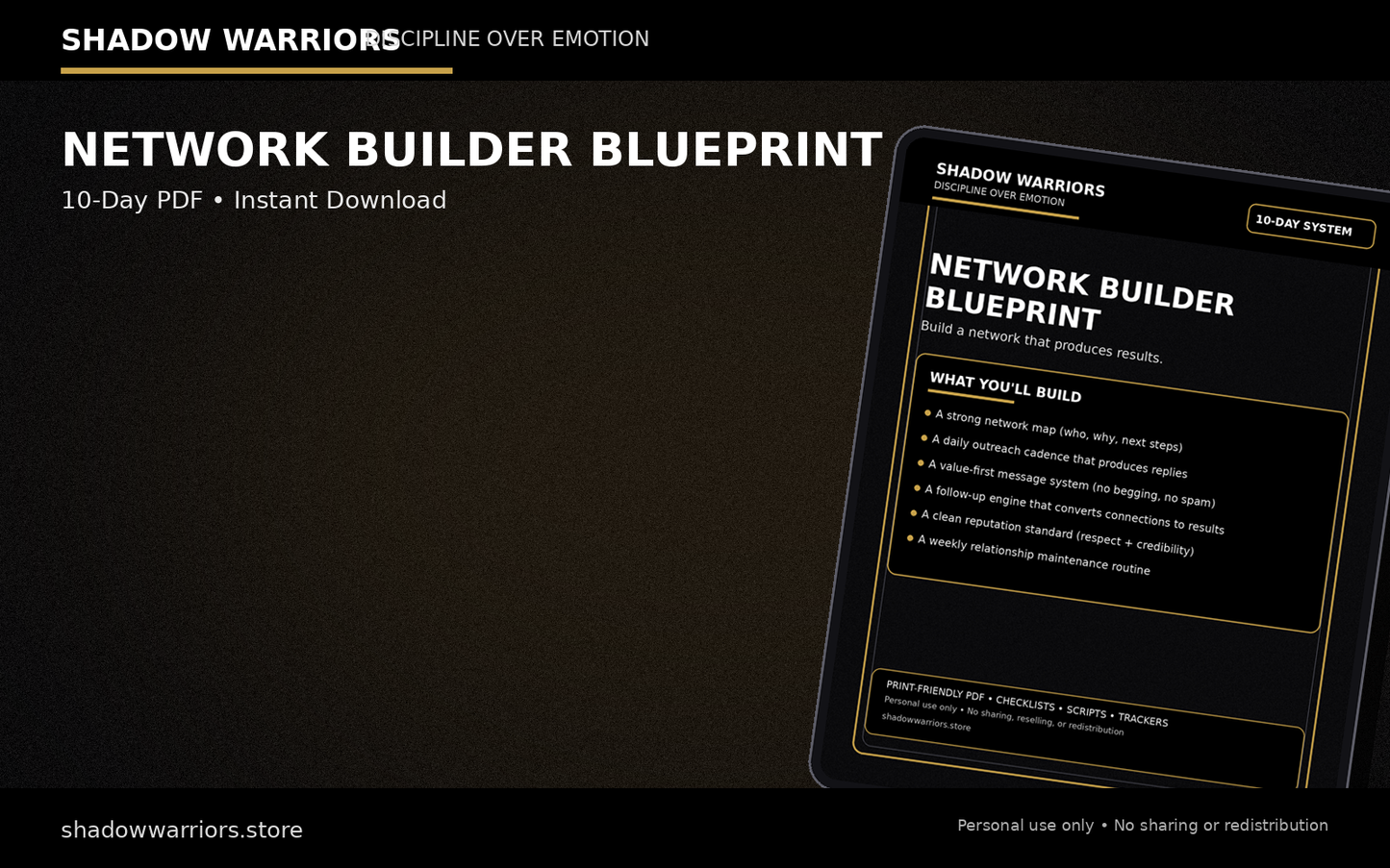 NETWORK BUILDER BLUEPRINT