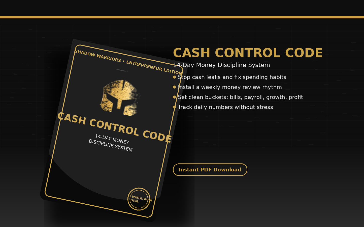 Cash Control Code 14-DAY