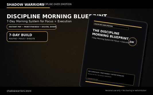 Discipline Morning Blueprint