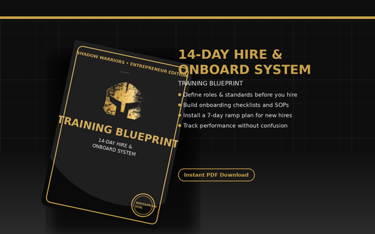 Training Blueprint 14-DAY HIRE & ONBOARD SYSTEM