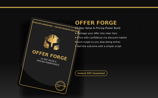 OFFER FORGE - 21-DAY VALUE & PRICING POWER BUILD